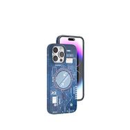 Piili İphone 14 Pro Max Magsafe Mavi Kılıf