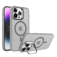 Piili iPhone 15 Pro Metal Bracket Magsafe Gri Mat Kılıf