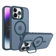 Piili iPhone 15 Pro Metal Bracket Magsafe Lacivert Mat Kılıf