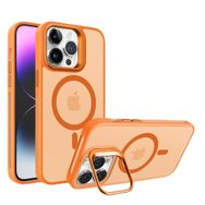 Piili iPhone 15 Pro Metal Bracket Magsafe Turuncu Mat Kılıf