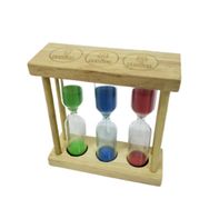 Pilelistore 3'lü 1-3-5 Kum Saati Ahşap Dekoratif Hediyelik