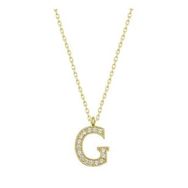 pilelistore 925 Ayar Gümüş Gold G Harfi Kadın Gümüş Kolye