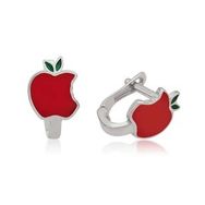 Pilelistore 925 Ayar Gümüş Kırmızı Elma Çocuk Küpesi