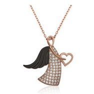 pilelistore 925 Ayar Gümüş Melek Anne Gümüş Kolye