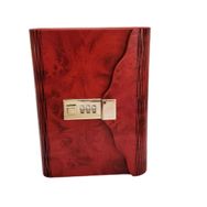 Pilelistore Kapaklı Büyük Boy Şifreli Günlük Defter Ahşap Hediyelik