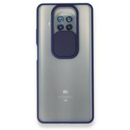 pilelistore Xiaomi Mi 10T Lite Palm Buzlu Kamera Sürgülü Silikon Lacivert Kılıf