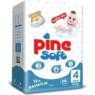 Pine Soft No:4 Maxi 26 Adet Bebek Bezi
