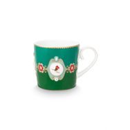 PIP STUDIO Love Birds Yeşil Renkli Madalyon Desenli 150 ml Porselen Kupa