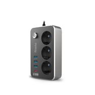 Piranha 3396 Akım Korumalı Uzatma Kablosu 3'lü 3 Usb'li Priz