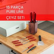 Pirge Pure Line Çeyizlik 15 Parça Bıçak Seti