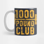 Pixxa 1000 Pound Club T-Shirt Powerlifting Strong Weight Training Kupa Bardak