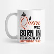 Pixxa A Queen Was Born In February Happy Birthday To Me Clogs Diamond Bling Gift Kupa Bardak