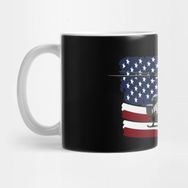 Pixxa Ah-1 Cobra Helicopter American Flag Kupa Bardak