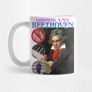 Pixxa Beethoven Tee Ludwig Van Beethoven Cool Vintage Retro 90s Graphic Band T-Shirt Kupa Bardak