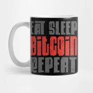 Pixxa Bitcoin Retro Eat Sleep Bıtcoın Kupa Bardak