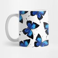 Pixxa Blue Butterflies Kupa Bardak