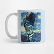 Pixxa Charlie Chaplin Van Gogh Style Kupa Bardak