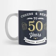 Pixxa Cheers And Beers To 50 Years 50TH Birthday Gift T-Shirt Kupa Bardak