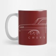 Pixxa Chevy 2 Nova Profile Stencil White Kupa Bardak