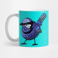 Pixxa Cute Blue Wren Kupa Bardak