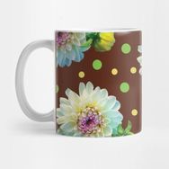 Pixxa Dahlia & Bud Pattern Kupa Bardak