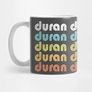 Pixxa Duran Duran Retro Faded-Style Typography Design Kupa Bardak