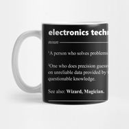 Pixxa Electronics Technician Elektrik Teknisyeni Kelime Anlamı Kupa Bardak