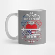 Pixxa Forever Proud Czech American Czech Republic Heart Kupa Bardak