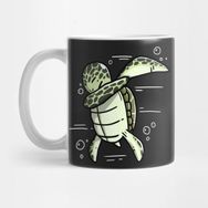 Pixxa Funny Dabbing Sea Turtle Pet Kupa Bardak