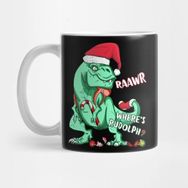Pixxa Funny Merry Extinction Christmas Dinosaur Holiday Kupa Bardak