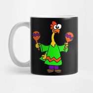 Pixxa Funny Rubber Chicken Shaking Maracas Kupa Bardak