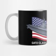 Pixxa Gato Class American Ww2 Submarine Usa Flag Diagram Gift Kupa Bardak
