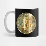 Pixxa Golden Bitcoin Coin Kupa Bardak