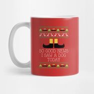 Pixxa Good News Elf Quote Christmas Knit Kupa Bardak