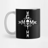 Pixxa Goth Mom Mother's Day Gothic Skull Bone Mama Gift Kupa Bardak