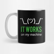 Pixxa It Works On My Machine White/green Design For Programmers Kupa Bardak