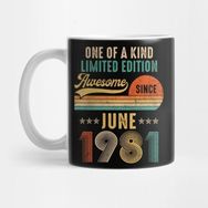 Pixxa June 1981 Vintage 40 Years Old Retro 40TH Birthday Gift Kupa Bardak
