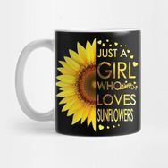Pixxa Just A Girl Who Loves Sunflowers Kupa Bardak
