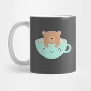 Pixxa Kawaii Coffee Bear T-Shirt Kupa Bardak