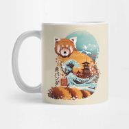 Pixxa Kırmızı Panda Kupa Bardak