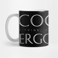 Pixxa Latin Inspirational Quote Cogito Ergo Sum (I Think, Therefore I Am) Kupa Bardak