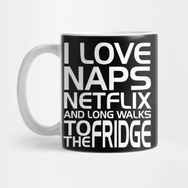 Pixxa Lazy Nap Sleep I Love Naps Netflix And Long Walks To The Fridge Kupa Bardak