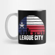 Pixxa League City Texas Tx Group Trip Silhouette Flag Kupa Bardak