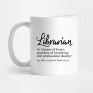 Pixxa Librarian Funny Definition Kupa Bardak