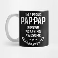 Pixxa Mens I'm A Proud Pap-Pap Of An Awesome Granddaughter Kupa Bardak