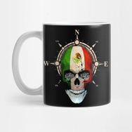 Pixxa Mexico Skull Flag Shirt Mexican Dna Roots & Heritage Kupa Bardak