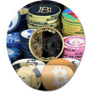 Pixxa Model - 1 Crypto Currency (Kripto Para) Logoları Bilek Destekli Mouse Pad