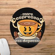 Pixxa Model - 1 Daha Çok Espresso Daha Az Depresyon - Kahve Bilek Destekli Mouse Pad