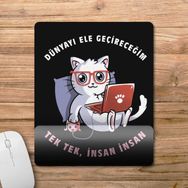 Pixxa Model 1 Dünyayı Ele Geçireceğim Kedi Bilek Destekli Mouse Pad