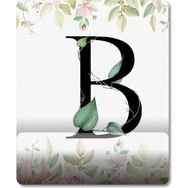 Pixxa Model 1 Harfi - Çiçekli Harf Bilek Destekli Mouse Pad